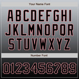 Custom Gray Black-Pink Authentic Fade Fashion Baseball Jersey