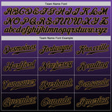 Custom Purple Black-Old Gold Authentic Fade Fashion Baseball Jersey