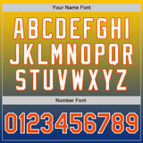 Custom Gold Orange-Royal Authentic Fade Fashion Baseball Jersey