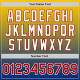 Custom Gold Red-Royal Authentic Fade Fashion Baseball Jersey