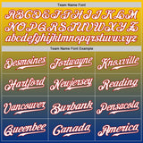 Custom Gold Red-Royal Authentic Fade Fashion Baseball Jersey