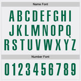 Custom White Kelly Green Performance Golf Polo Shirt