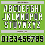 Custom Neon Green Black Pinstripe Black-White Authentic Baseball Jersey