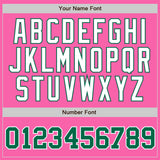 Custom Pink White Pinstripe Kelly Green-White Authentic Baseball Jersey