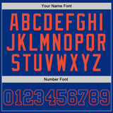 Custom Royal Royal-Orange Authentic Throwback Basketball Jersey