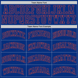 Custom Royal Royal-Orange Authentic Throwback Basketball Jersey