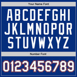 Custom Royal White-Orange Authentic Throwback Basketball Jersey