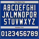 Custom Royal White-Black Authentic Throwback Basketball Jersey