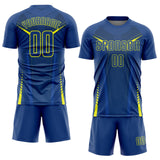 Custom US Navy Blue US Navy Blue-Gold Sublimation Soccer Uniform Jersey