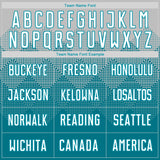 Custom Teal White Sublimation Soccer Uniform Jersey