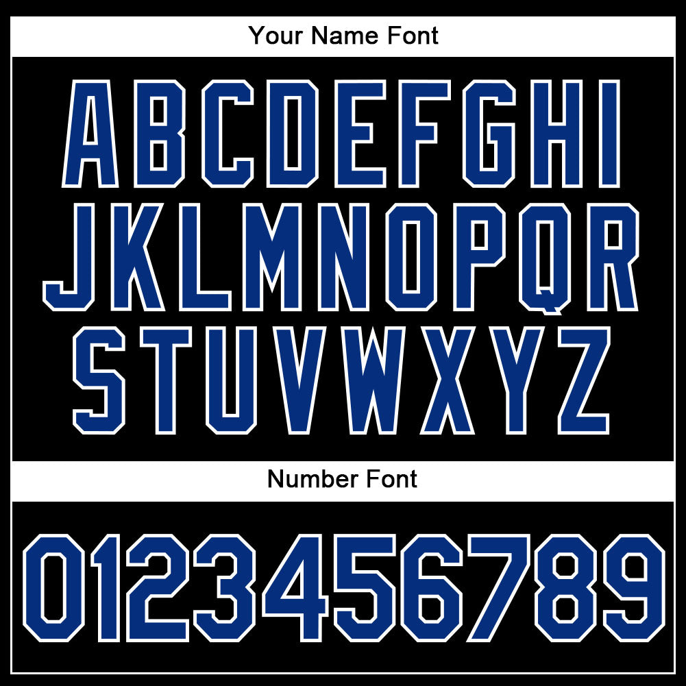 Custom Black Royal-White Authentic Baseball Jersey