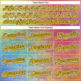 Custom Graffiti Pattern Gold-Black 3D Authentic Baseball Jersey