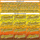 Custom Graffiti Pattern Gold-Black 3D Authentic Baseball Jersey