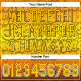 Custom Graffiti Pattern Gold-Black 3D Authentic Baseball Jersey