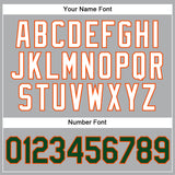 Custom Gray Green-Orange Authentic Baseball Jersey