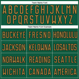 Custom Kelly Green Old Gold-Black Authentic Baseball Jersey