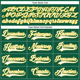 Custom Kelly Green White-Gold Authentic Baseball Jersey