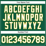 Custom Kelly Green White-Gold Authentic Baseball Jersey