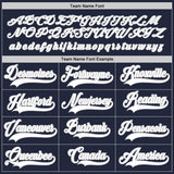 Custom Navy White-Gray Hockey Jersey