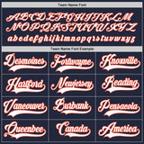 Custom Navy White-Orange Hockey Jersey