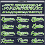 Custom Navy Neon Green-White Hockey Jersey