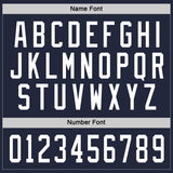 Custom Navy White Hockey Jersey