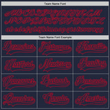 Custom Navy Navy-Red Hockey Jersey