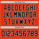 Custom Orange Black-White Authentic Baseball Jersey