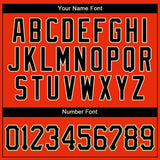 Custom Orange Black-Old Gold Authentic Baseball Jersey