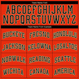 Custom Orange Black-Old Gold Authentic Baseball Jersey