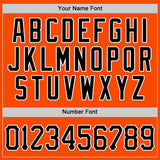 Custom Orange Black-White Authentic Baseball Jersey