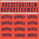 Custom Orange Navy-White Authentic Throwback Rib-Knit Baseball Jersey Shirt