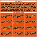 Custom Orange Black Pinstripe Black-Old Gold Authentic Baseball Jersey