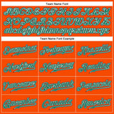 Custom Orange Kelly Green Pinstripe Kelly Green-Black Authentic Baseball Jersey