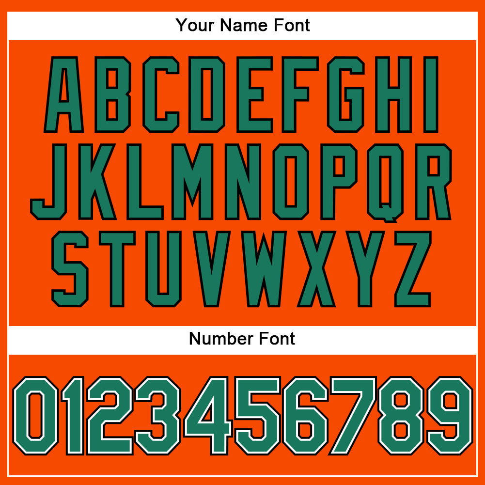 Custom Orange Kelly Green Pinstripe Kelly Green-Black Authentic Baseball Jersey