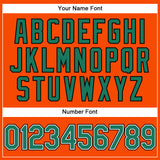 Custom Orange Kelly Green Pinstripe Kelly Green-Black Authentic Baseball Jersey