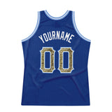 Custom Royal Camo-Light Blue Authentic Throwback Basketball Jersey