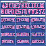 Custom Royal Pink-White Authentic Throwback Basketball Jersey