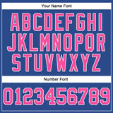 Custom Royal Pink-White Authentic Throwback Basketball Jersey