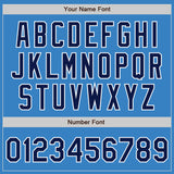 Custom Powder Blue Navy-Gray Authentic Split Fashion Baseball Jersey
