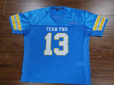 Snapmade Clearance Royal White-Yellow Mesh Authentic Football Jersey