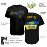 Custom 3D Pattern Design Pray For Ukraine Peace Authentic Baseball Jersey