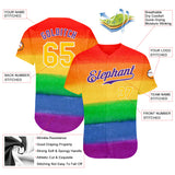 Custom Rainbow For Pride Month Love Is Love LGBT Authentic Baseball Jersey