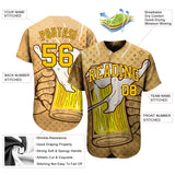Custom 3D Pattern Design Let's Drink Authentic Baseball Jersey