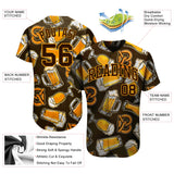Custom 3D Pattern Design Beer Authentic Baseball Jersey