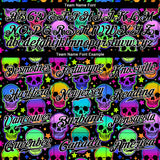 Custom 3D Pattern Bright Multicolored Halloween Skulls Authentic Baseball Jersey