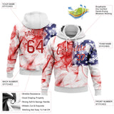 Custom Stitched White Red-Royal 3D American Flag Fashion Sports Pullover Sweatshirt Hoodie