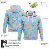 Custom Stitched Pink Light Blue-White 3D Pattern Design Gradient Abstract Sports Pullover Sweatshirt Hoodie