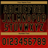 Custom Red Black-Old Gold 3D Pattern Design Authentic Baseball Jersey
