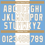 Custom Light Blue White-Old Gold 3D Argentinian Flag Authentic Baseball Jersey
